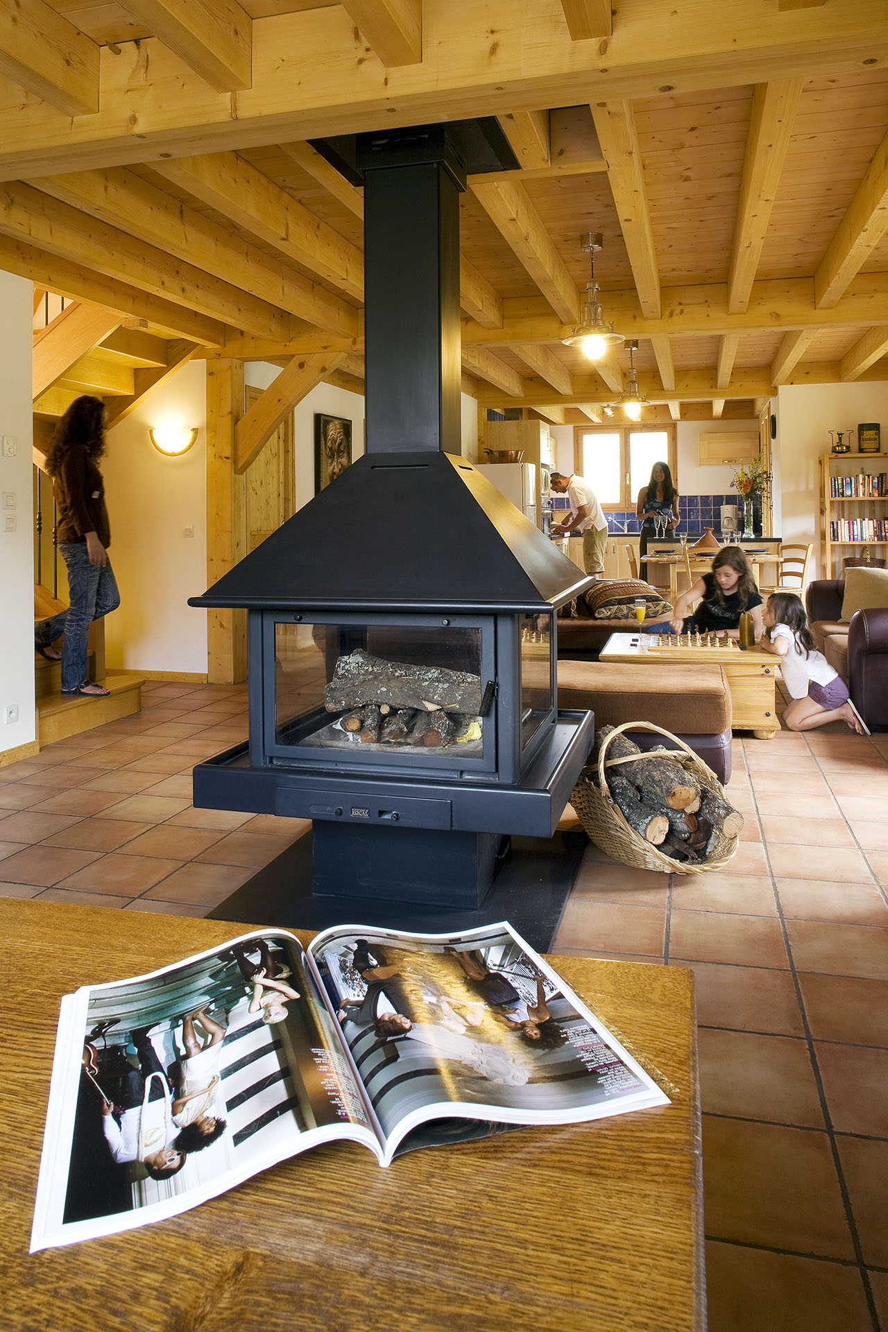 Life-style photo of main living area within chalet