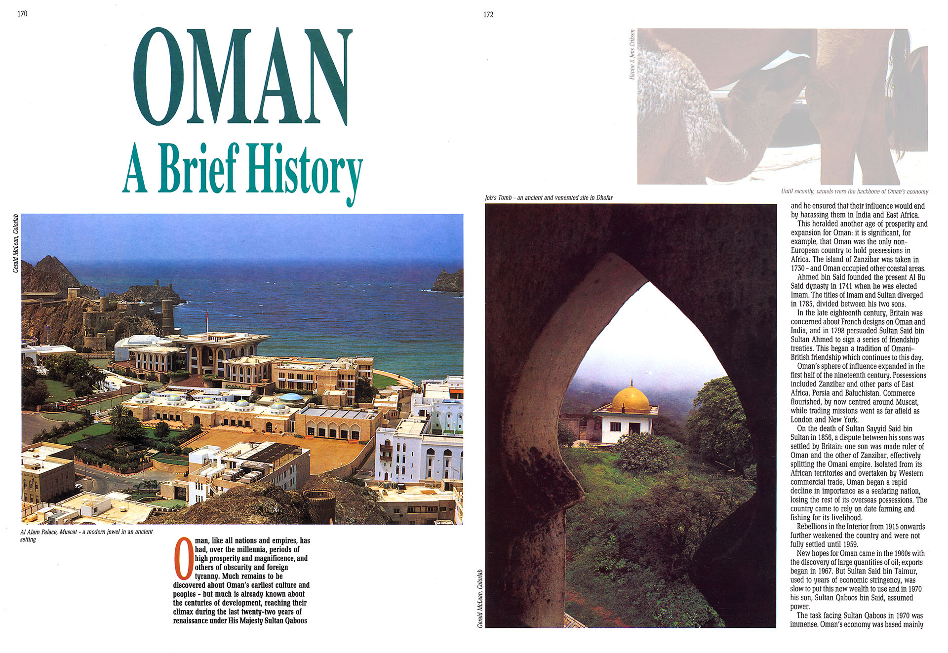 Tribute to Oman magazine article