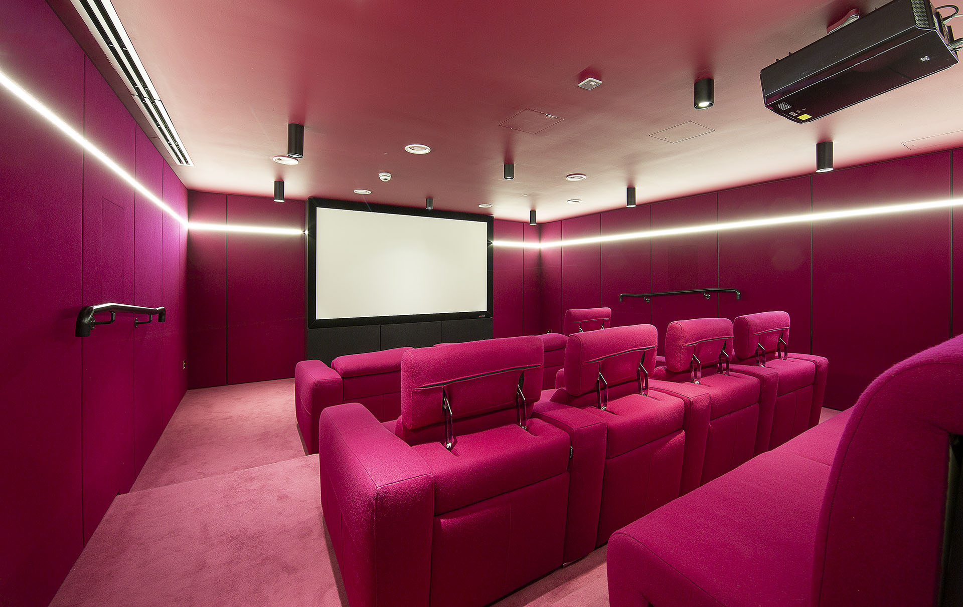 Bookable cinema within the Waterman - view towards Screen from entrance/exit