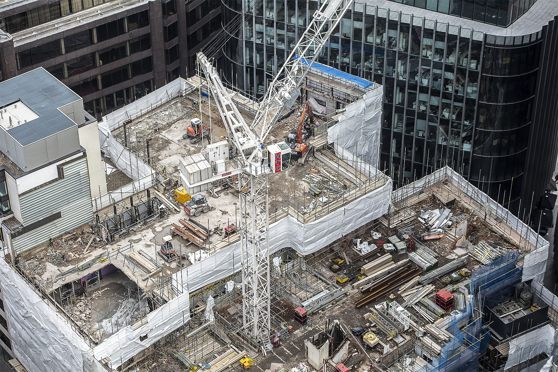 Construction site in the City of London