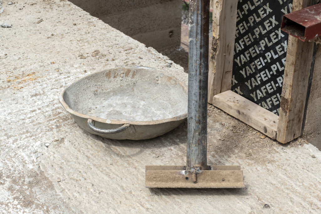 Working tools of a rammed earth specialist
